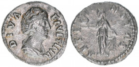 Faustina Maior +141 Gattin des Antoninus Pius
Römisches Reich - Kaiserzeit. Denar. AETERNITAS
Rom
2,96g
Kampmann 36.26
ss/vz