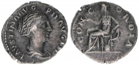 Faustina Minor +176 Gattin des Marcus Aurelius
Römisches Reich - Kaiserzeit. Denar. CONCORDIA
Rom
3,52g
Kampmann 38.8
ss