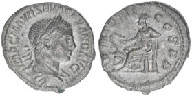 Severus Alexander 222-235
Römisches Reich - Kaiserzeit. Denar subaerat. P M TR P II COS P P
Rom
3,18g
Kampmann 62.48
ss