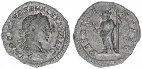 Severus Alexander 222-235
Römisches Reich - Kaiserzeit. Denar. PAX AETERNA AVG
Rom
3,11g
Kampmann 62.41
ss/vz