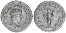 Gordianus III. Pius 238-244
Römisches Reich - Kaiserzeit. Antoninian. FELICIT TEMP
Rom
4,82g
Kampmann 72.12
vz/stfr