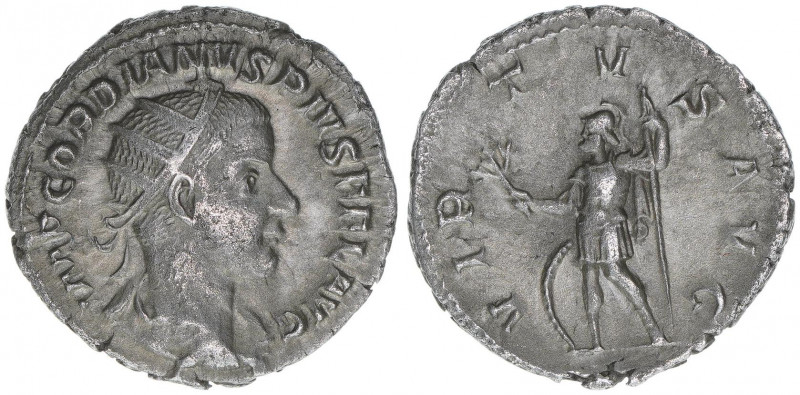 Gordianus III. Pius 238-244
Römisches Reich - Kaiserzeit. Antoninian. VIRTVS AVG...