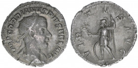 Gordianus III. Pius 238-244
Römisches Reich - Kaiserzeit. Antoninian. VIRTVS AVG
Rom
3,53g
Kampmann 72.55
vz-