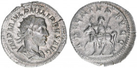 Philippus I. Arabs 244-249
Römisches Reich - Kaiserzeit. Antoninian. ADVENTVS AVGG
Rom
4,62g
Kampmann 74.1
vz/stfr
