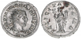 Philippus I. Arabs 244-249
Römisches Reich - Kaiserzeit. Antoninian. FELICITAS TEMP
Rom
4,60g
Kampmann 74.7
vz/stfr