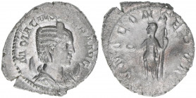 Otacilia Severa +249 Gattin des Philippus I. Arabs
Römisches Reich - Kaiserzeit. Antoninian. IVNO CONSERVAT
4,41g
Kampmann 75.2
ss/vz