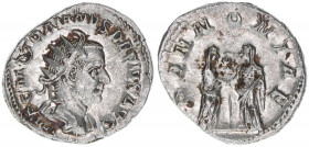 Traianus Decius 249-251
Römisches Reich - Kaiserzeit. Antoninian. PANNONIAE
Rom
4,19g
Kampmann 79.8
stfr-