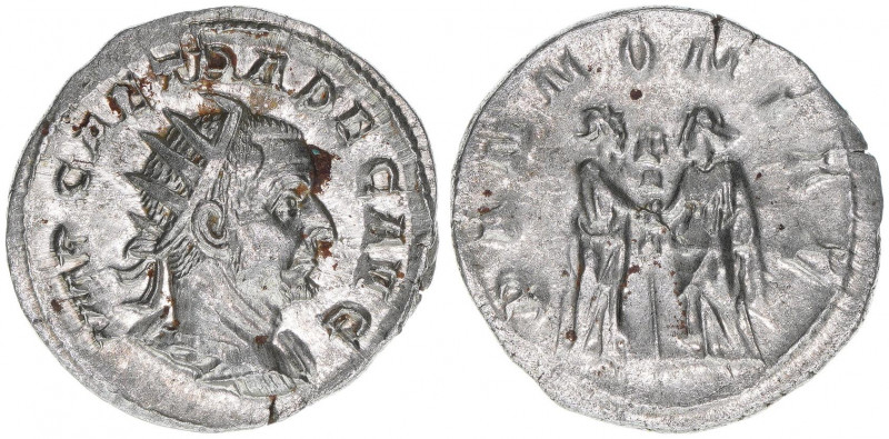 Traianus Decius 249-251
Römisches Reich - Kaiserzeit. Antoninian. PANNONIAE
Rom
...