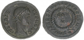 Crispus 316-326
Römisches Reich - Kaiserzeit. Follis. CAESARVMNOSTRORVM - VOT V
Siscia
3,26g
RIC 161
vz