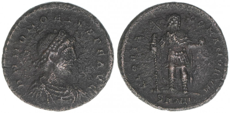 Honorius 393-423
Römisches Reich - Westreich. Bronzemünze AE 2. GLORIA ROMANORVM...