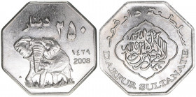 250 Dinars, 2008
Sultanat Dafur. 10,60g. stfr