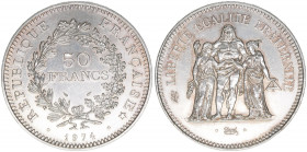 Republik
Frankreich. 50 Francs, 1974. Silber
30,01g
Schön 237
AG900
stfr-