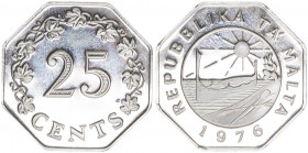 Republik seit 1974
Malta. 25 Cents, 1976. N-Me
10,64g
Schön 34
PP