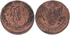 Katharina II.
Rußland. 5 Kopeken, 1782 EM. 55,89g
ss