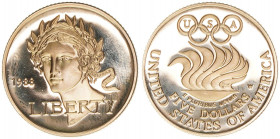 5 Dollar, 1988
Vereinigte Staaten von Amerika. Olympiade. Gold
8,36g
KM 223
PP