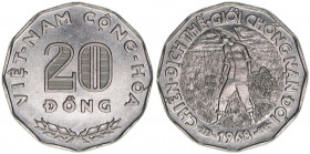 Republik 1955-1975
Vietnam. 20 Döng, 1968. FAO Kampf gegen den Hunger in der Welt
E,N plattiert
9,16g
Schön 45
stfr