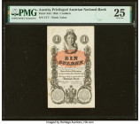 Austria Privilegirte Oesterreichische Natioanl Zettel Bank 1 Gulden 1858 Pick A84 PMG Very Fine 25. 

HID09801242017

© 2022 Heritage Auctions | All R...