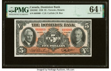 Canada Toronto, ON- Dominion Bank $5 3.1.1938 Ch.# 220-28-02 PMG Choice Uncirculated 64 EPQ. 

HID09801242017

© 2022 Heritage Auctions | All Rights R...