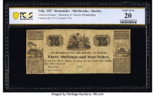 Canada Sherbrooke, Quebec 3 Shillings & 9 Pence 1837 Ch.# QC-55-12 PCGS Banknote Very Fine 20. 

HID09801242017

© 2022 Heritage Auctions | All Rights...
