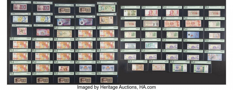 China, Hong Kong, Nigeria & More Group Lot of 64 PMG & PCGS Show Samples PMG Sup...