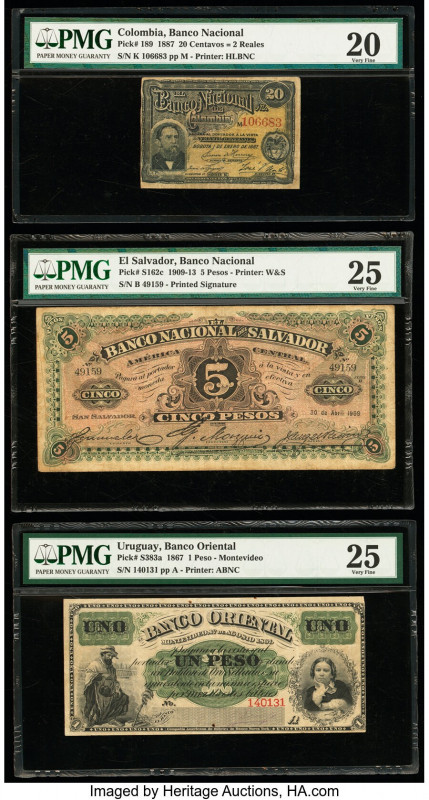 Colombia Banco Nacional de Colombia 20 Centavos = 2 Reales 1.1.1887 Pick 189 PMG...