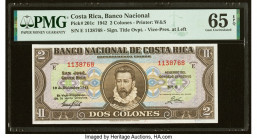Costa Rica Banco Nacional de Costa Rica 2 Colones 10.12.1942 Pick 201c PMG Gem Uncirculated 65 EPQ. 

HID09801242017

© 2022 Heritage Auctions | All R...