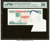 Butterfly Fold Error Cuba Banco Central de Cuba 500 Pesos 2010 (ND 2016) Pick 131a PMG About Uncirculated 50. A tear is noted on this example. 

HID09...