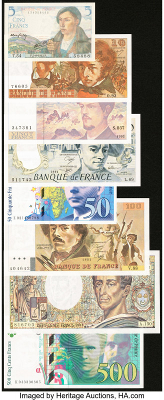 France Banque de France Group Lot of 8 Examples Crisp Uncirculated. 

HID0980124...