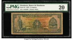 Honduras Banco de Honduras 2 Lempiras 11.2.1932 Pick 35 PMG Very Fine 20. An ink stamp is noted on this example. 

HID09801242017

© 2022 Heritage Auc...