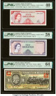 Jamaica Bank of Jamaica 5; 10 Shillings 1960 (ND 1964) Pick 51Aa; 51Be Two Examples PMG Extremely Fine 40; Choice About Unc 58; Mexico Banco Oriental ...