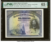 Spain Banco de Espana 1000 Pesetas 15.8.1928 Pick 78a PMG Gem Uncirculated 65 EPQ. 

HID09801242017

© 2022 Heritage Auctions | All Rights Reserved