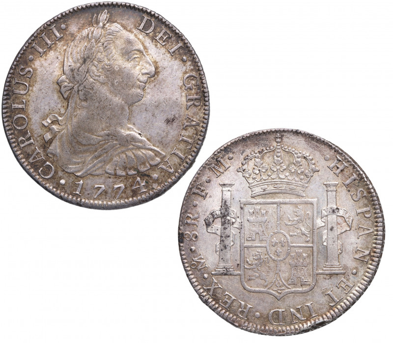 1774. Carlos III (1759-1788). México. 8 Reales. FM. A&C 1108. Ag. 27,07 g. Atrac...