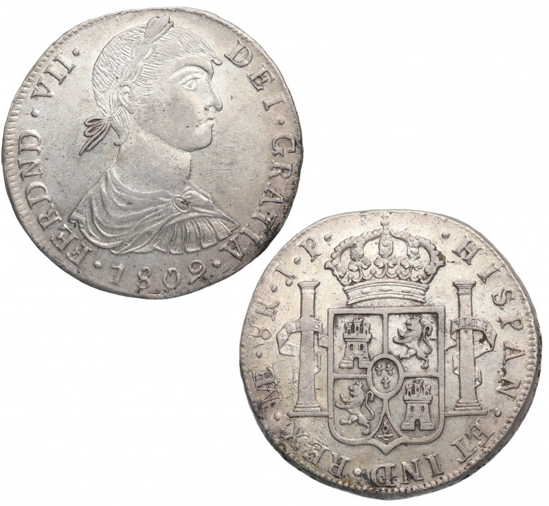 1809. Fernando VII (1808-1833). Lima. 8 Reales. JP. A&C 1239. Ag. 27,61 g. Bella...