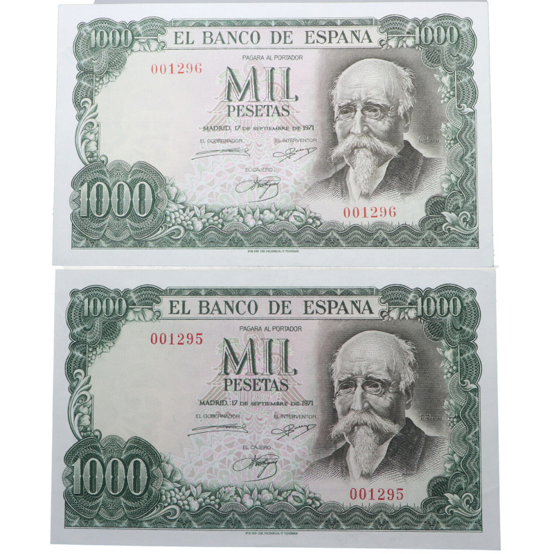 1971. Estado Español (1936-1975). Madrid. Echegaray. 1000 pesetas. SIN SERIE. Pa...