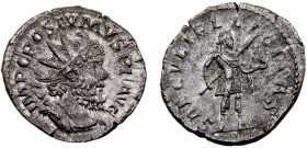 Roma Empire Gallic Postumus BL Antoninianus AD 265-268 Cologne mint Emperor standing right with globe and spear Blillon 3.71g RIC# 325
