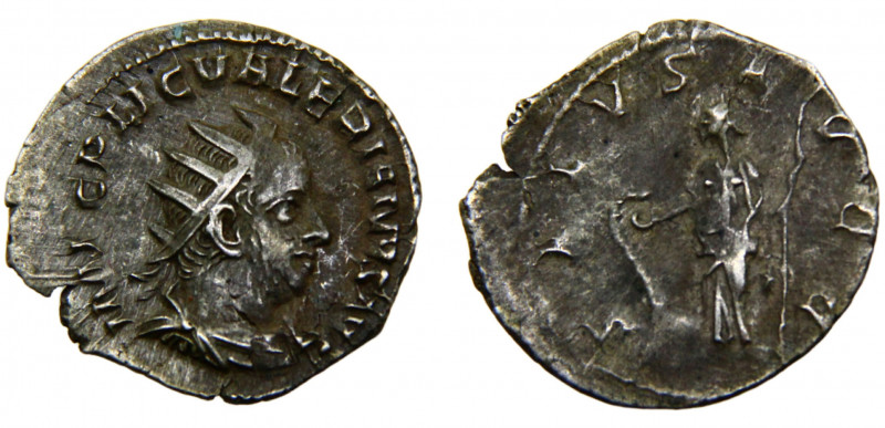 Roma Empire Valerian I BL Antoninianus AD 253-254 Rome mint Salus standing left,...