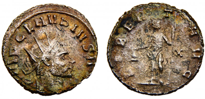 Roma Empire Claudius II BL Antoninianus AD 268-270 Siscia mint Uberitas standing...