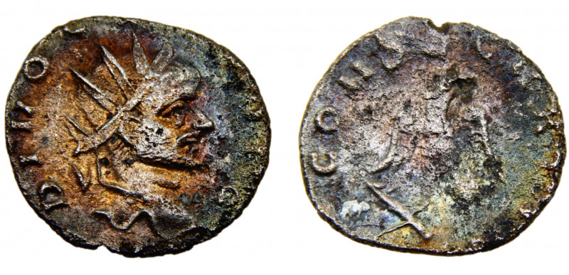 Roma Empire Claudius II BL Antoninianus AD 270 Rome mint Eagle standing left, po...