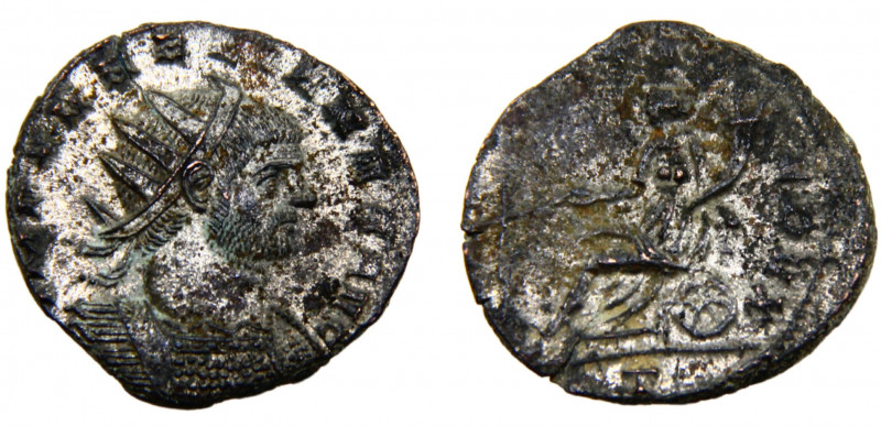 Roma Empire Aurelian BL Antoninianus AD 270-271 Mediolanum mint Fortuna seated l...
