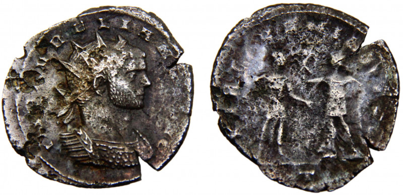 Roma Empire Aurelian BL Antoninianus AD 271 Mediolanum mint Aurelian standing le...