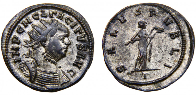 Roma Empire Tacitus BL Antoninianus AD 275-276 Ticinum mint Salus standing right...