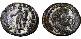 Roma Empire Diocletian BL Follis AD 299 Rome mint Genius standing left, holding patera and cornucopia Blillon 11.1g RIC# 94a