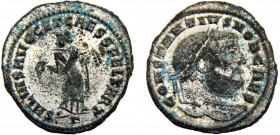 Roma Empire Constantius I BL Follis AD 299-303 Karthago mint Carthago standing, facing, holding fruit in each hand Blillon 7.29g RIC# 30a