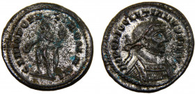 Roma Empire Diocletian BL Follis AD 303 Londinium mint Genius standing left, holding patera and cornucopia Blillon 10.56g RIC# 28a