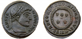 Roma Empire Constantine I AE Follis AD 320-321 Siscia mint VOT XX within wreath Bronze 2.95g RIC# 159