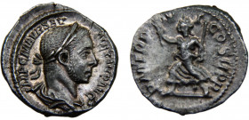 Roma Empire Severus Alexander AR Denarius AD 227 Rome mint Pax running left, holding olive-branch and sceptre Silver 3.18g RIC# 67