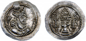 Persia Empire Sasanian dynasty Varhran V AR Drachm AD 417-438 Ray mint Silver 4.19g Göbl SN# I/2