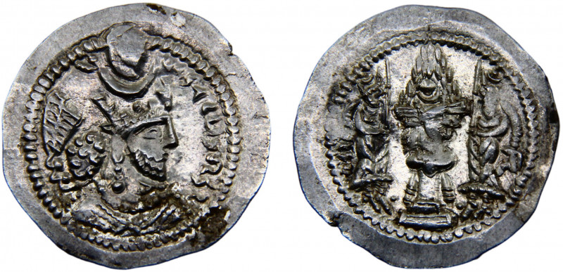 Persia Empire Sasanian dynasty Varhran V AR Drachm AD 417-438 Gurgan mint Silver...
