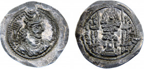 Persia Empire Sasanian dynasty Varhran V AR Drachm AD 417-438 Milstary mint Silver 4.16g Göbl SN# I/2