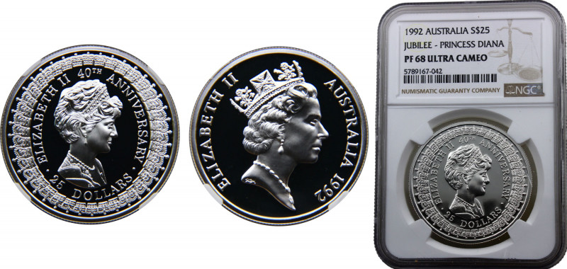 Australia Commonwealth Elizabeth II 25 Dollars 1992 (Mintage 11661) NGC PF68 Pri...